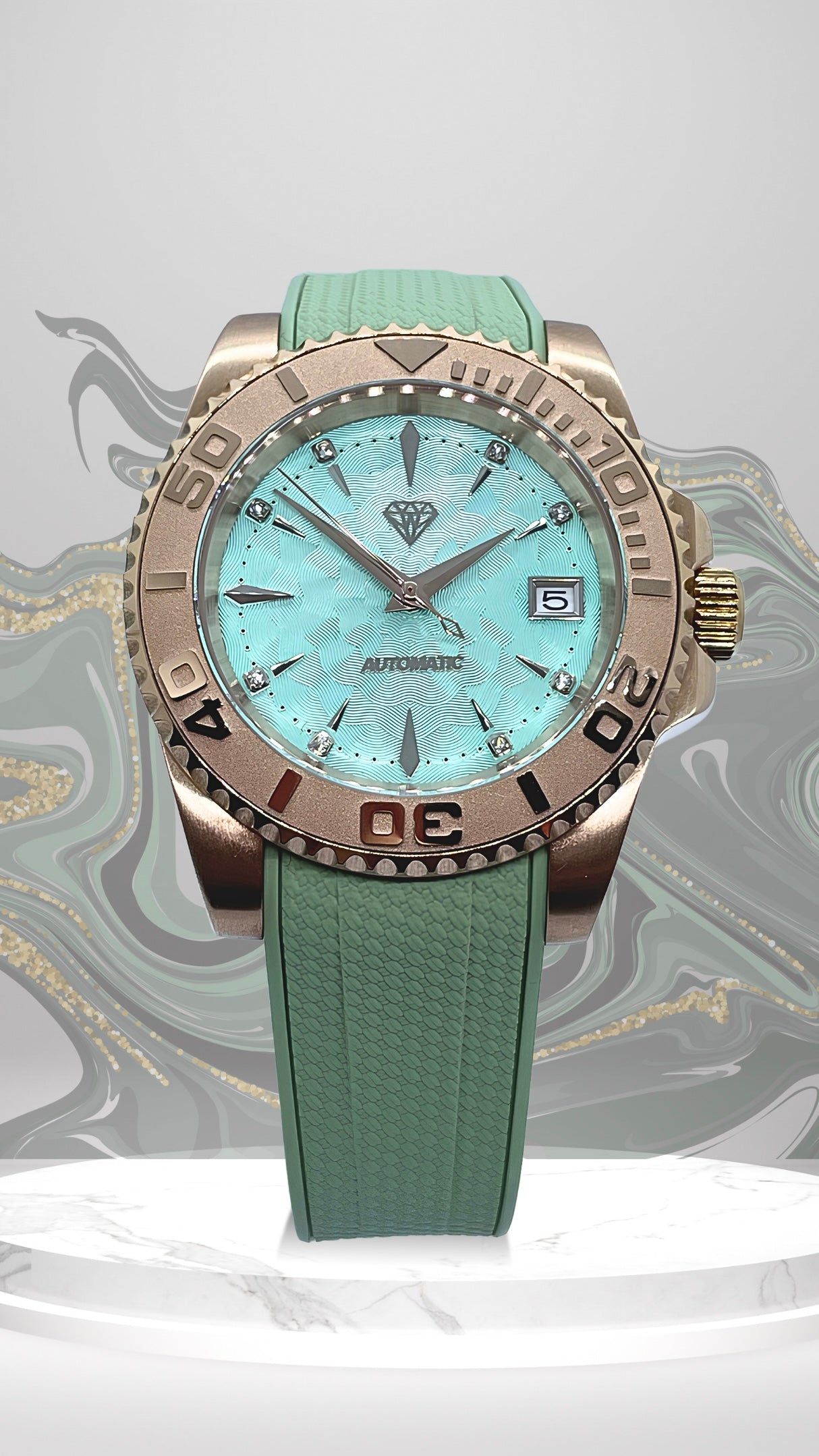Or Rose 41mm - Turquoise