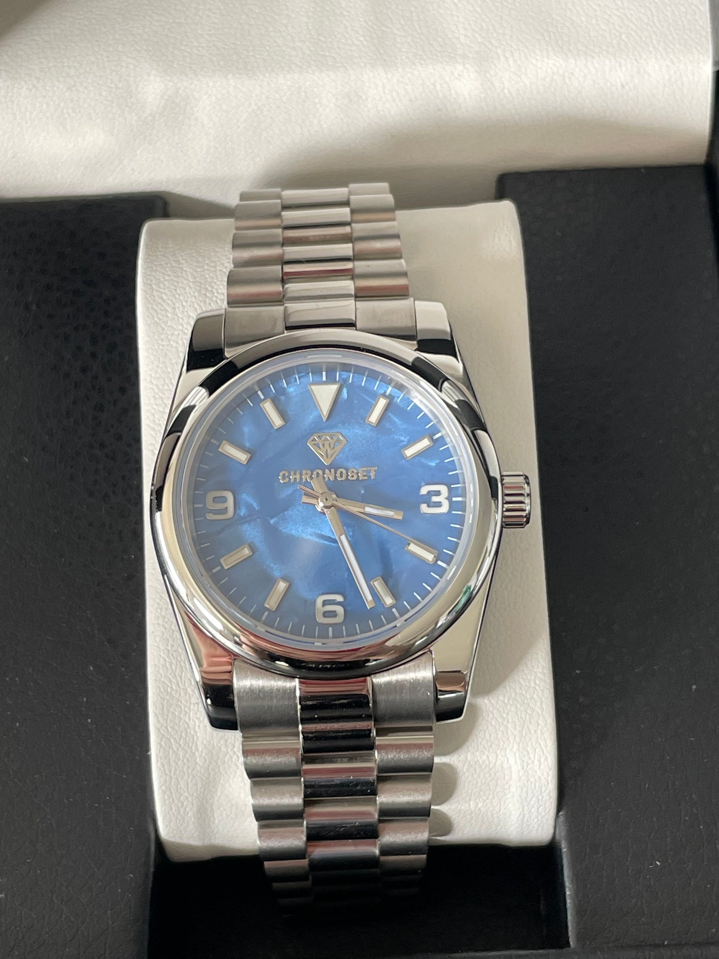 CS NACRE Président Bleu 36mm